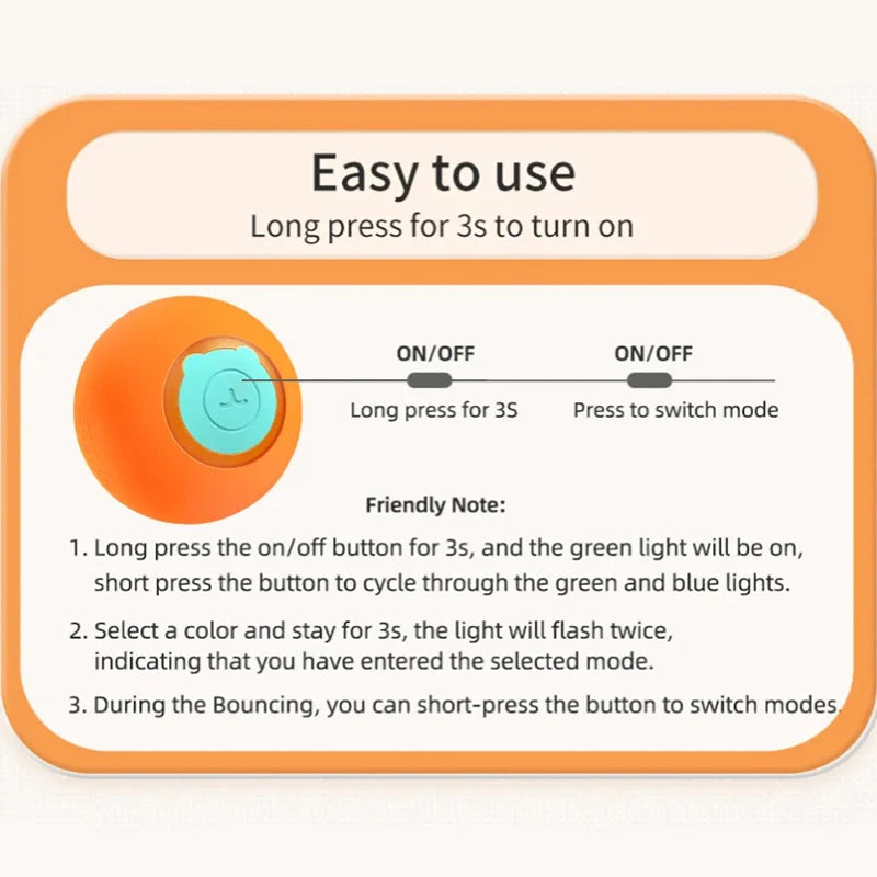 PawRoller™ – Smart Bouncing Ball for Cats & Dogs