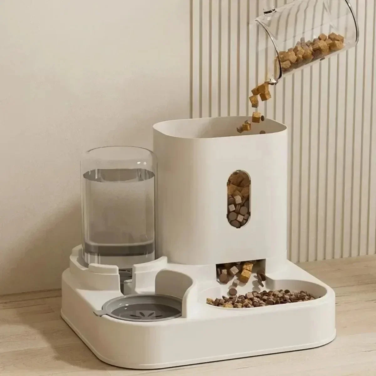 PawSip™ SmartFlow Pet Feeder – 2-in-1 Food & Water Bowl for Cats and Small Dogs