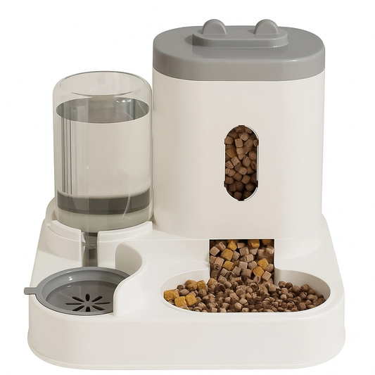 PawSip™ SmartFlow Pet Feeder – 2-in-1 Food & Water Bowl for Cats and Small Dogs