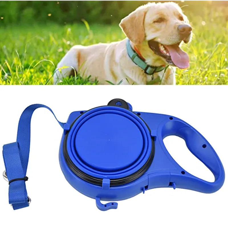 PawMate™ – 4-in-1 Multifunctional Dog Leash with Water Bottle & Bowl
