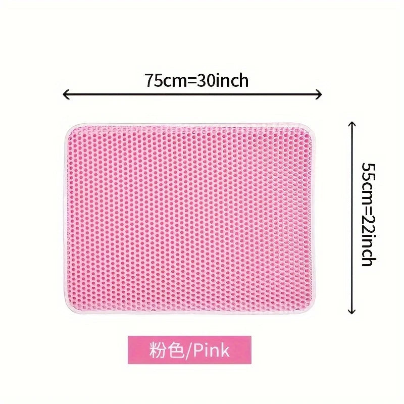 Double-Layer Waterproof Cat Litter Mat – Anti-Scatter, Easy to Clean, Stay Clean Design