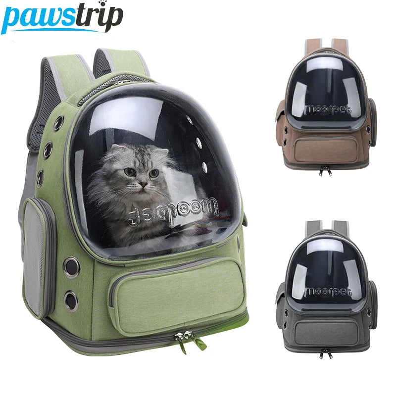 PawVentura™ Transparent Pet Travel Backpack – Breathable Cat & Small Dog Carrier
