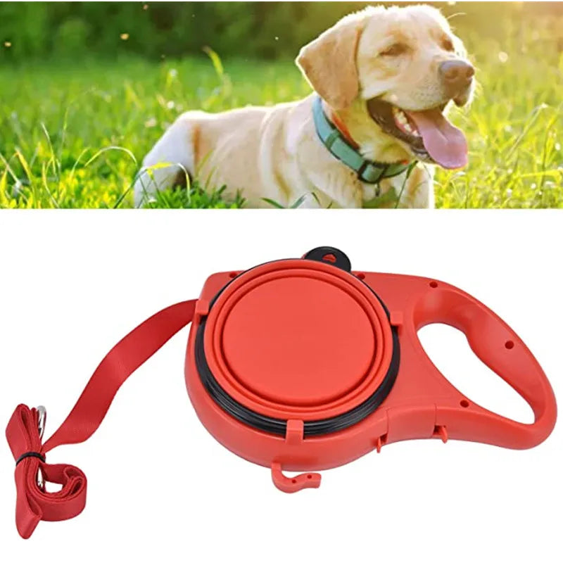 PawMate™ – 4-in-1 Multifunctional Dog Leash with Water Bottle & Bowl