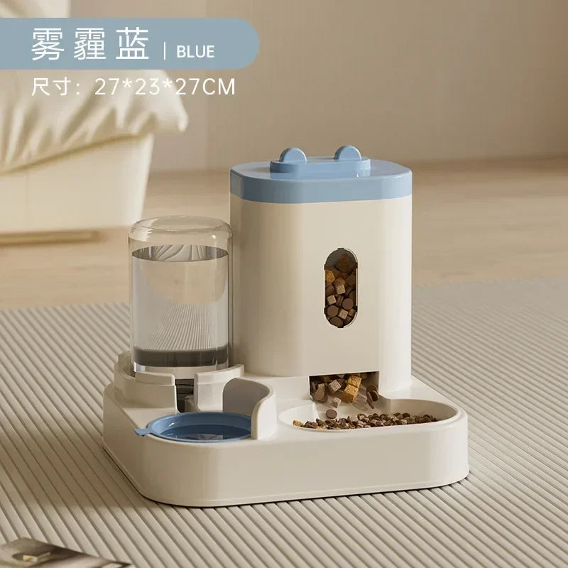 PawSip™ SmartFlow Pet Feeder – 2-in-1 Food & Water Bowl for Cats and Small Dogs