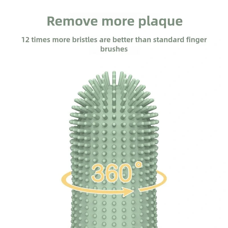 PawDent™ – 360° Silicone Finger Toothbrush for Pets