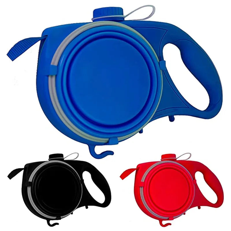 PawMate™ – 4-in-1 Multifunctional Dog Leash with Water Bottle & Bowl