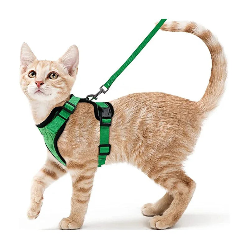 PurrStrap™ – Escape-Proof Adjustable Cat Harness & Leash Set