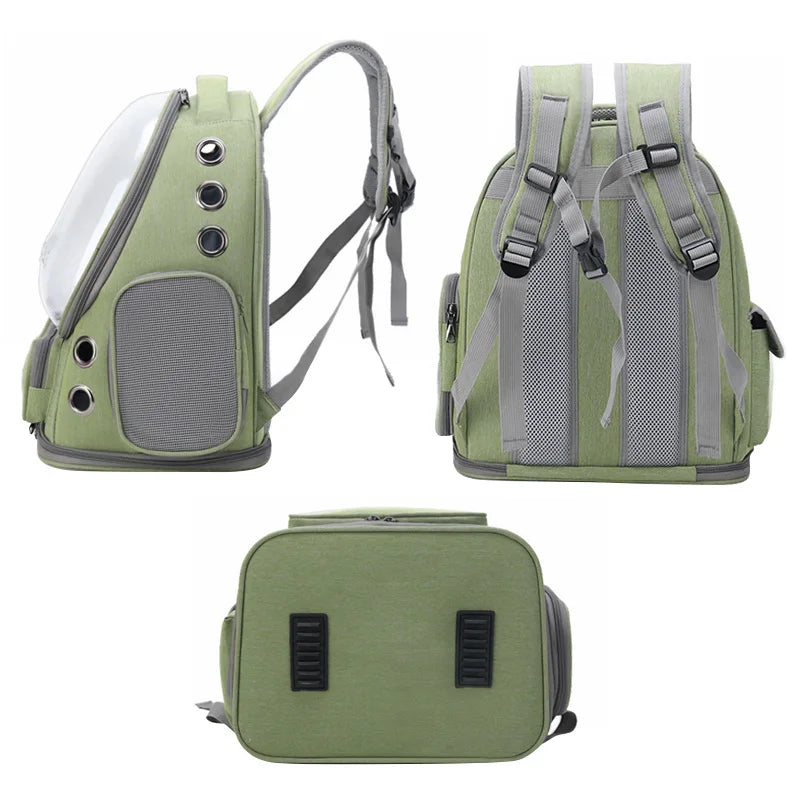 PawVentura™ Transparent Pet Travel Backpack – Breathable Cat & Small Dog Carrier