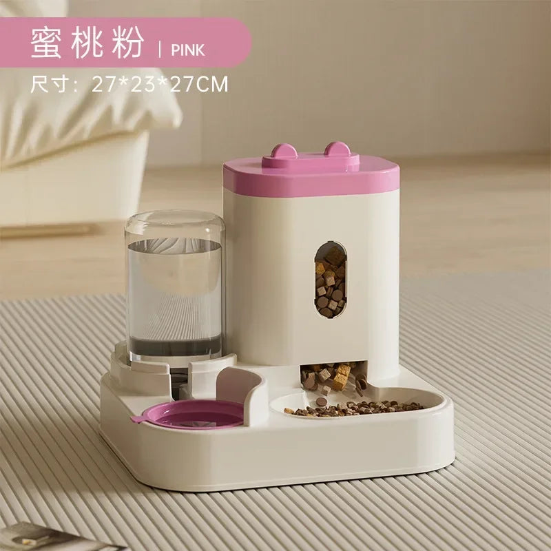 PawSip™ SmartFlow Pet Feeder – 2-in-1 Food & Water Bowl for Cats and Small Dogs