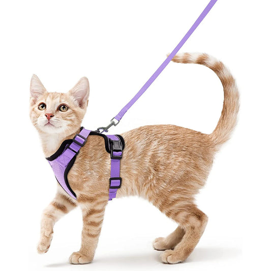PurrStrap™ – Escape-Proof Adjustable Cat Harness & Leash Set