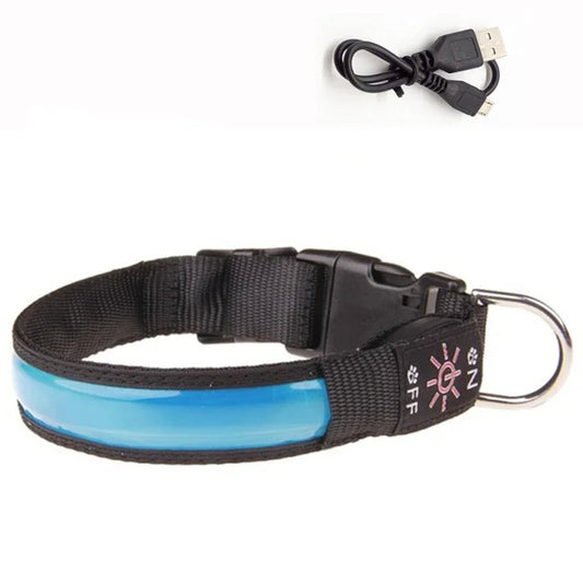 GlowPup™ LED Safety Collar – USB Rechargeable Night Light for Dogs