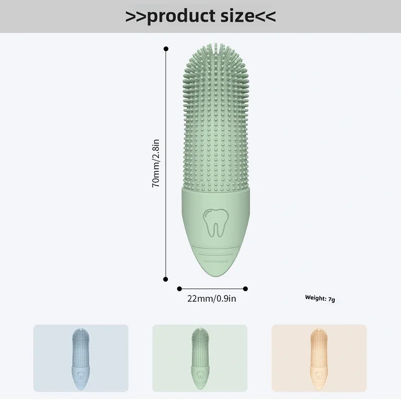 PawDent™ – 360° Silicone Finger Toothbrush for Pets