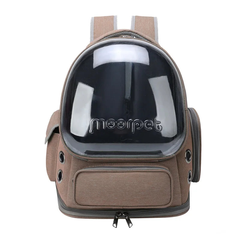 PawVentura™ Transparent Pet Travel Backpack – Breathable Cat & Small Dog Carrier