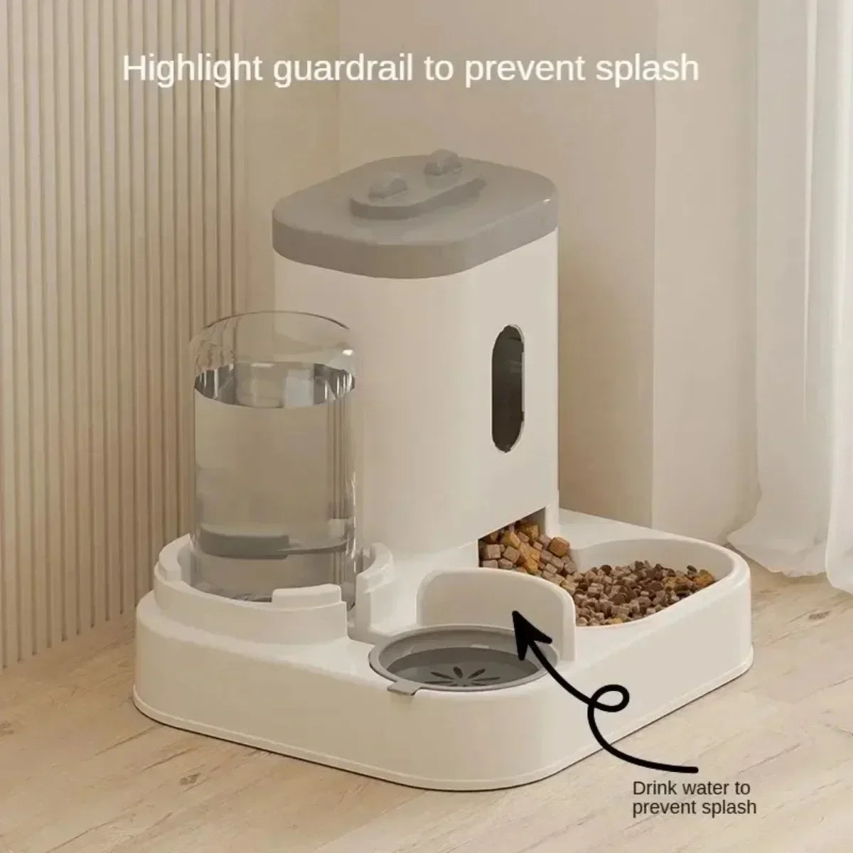 PawSip™ SmartFlow Pet Feeder – 2-in-1 Food & Water Bowl for Cats and Small Dogs