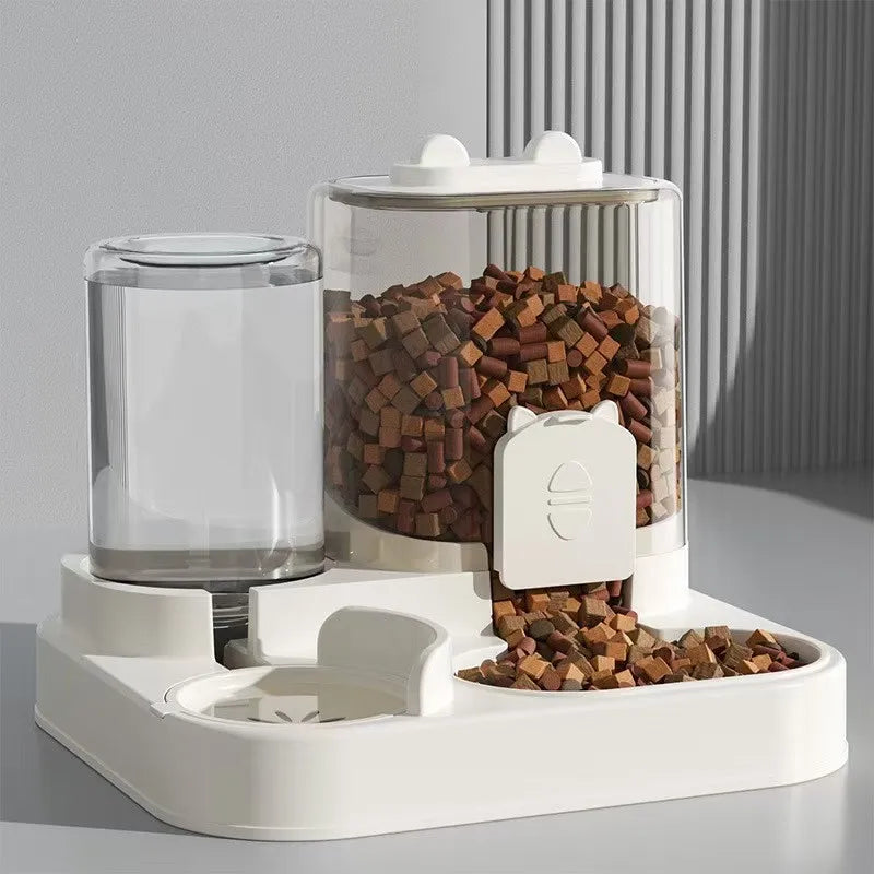 PawSip™ SmartFlow Pet Feeder – 2-in-1 Food & Water Bowl for Cats and Small Dogs
