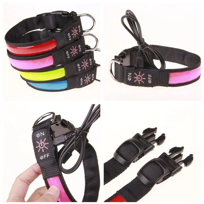GlowPup™ LED Safety Collar – USB Rechargeable Night Light for Dogs